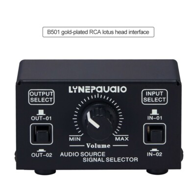 B501 2 In 2 Out Audio Source Signal Selector Switcher Output Volume Adjustment #