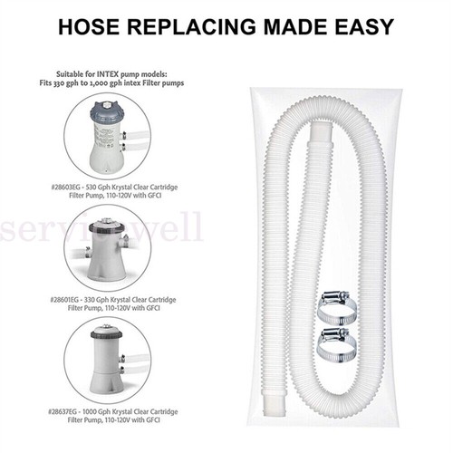 For Intex Accessories Hose 32mm Swimming Pool Pipe 1.5m For Pump/Filter/Heater - Picture 5 of 16