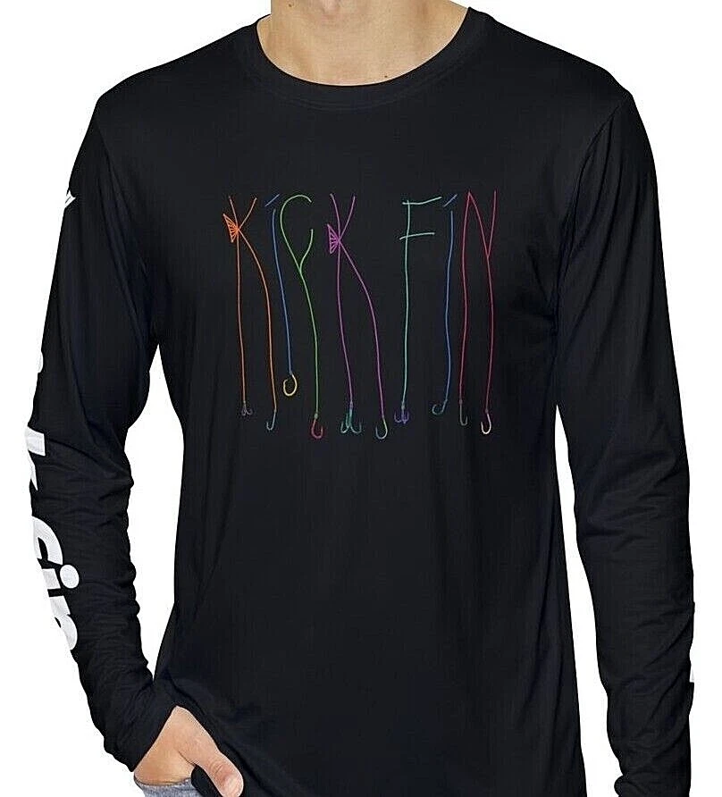 Kick Fin Sportswear Lightweight Moisture Wicking Long Sleeve Fishing T-Shirt