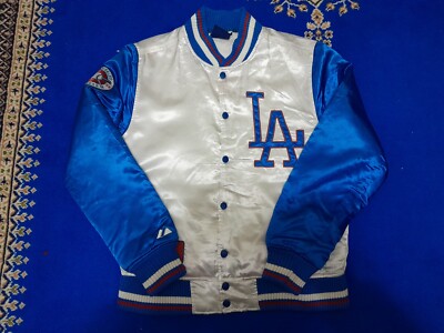 MLB Dodgers Majestic ネイビージャケット古着 Los Angeles Dodgers Majestic Authentic Collection Nylon
