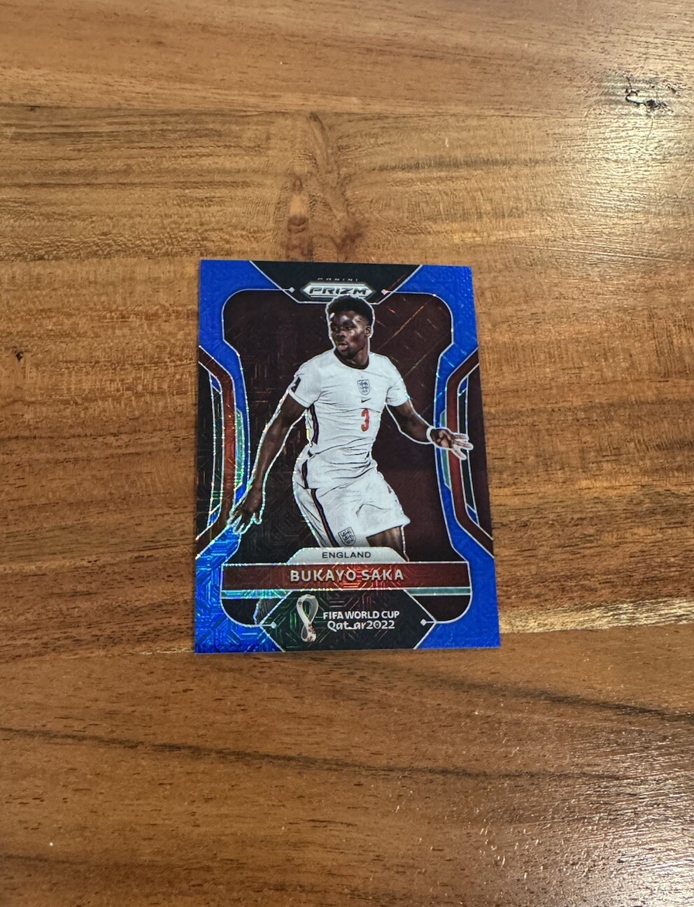 Bukayo Saka 2022 Panini Prizm World Cup Blue Mojo Prizm /75 NRMT+ England!!