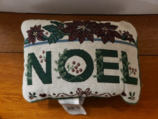 Vintage-Style Noel Tapestry Christmas Pillow  Festive Holiday Home Decor