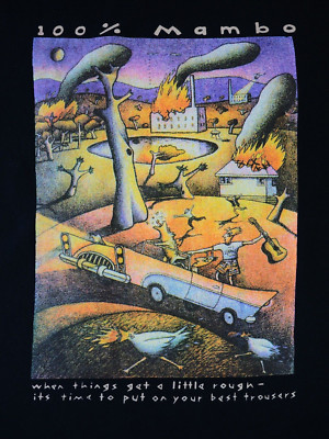 Mambo T-Shirt Put on your best trousers Framed Mambo Display T Shirt