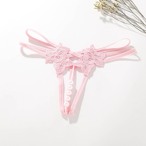 Sexy Panties Ladies Thong Transparent Temptation Pearl Massage Open File Brief - 第 18/18 張圖片