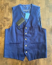 RON CHERESKIN MEN'S CLASSIC LINED BLUE VEST SIZE SMALL MSRP 60