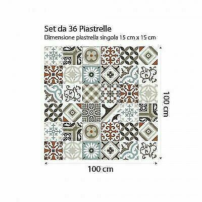 24 Adesivi Per Piastrelle In PVC Autoadesivi Antiolio Per Cucina Bagno Nuovi Adesivi Murali 15 X 15 Cm 96675021