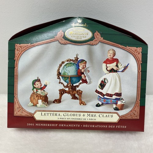 De colección Hallmark Lettera, Globo, Mrs Claus 2001 Club de Coleccionistas Adorno de Navidad - Imagen 2 de 10
