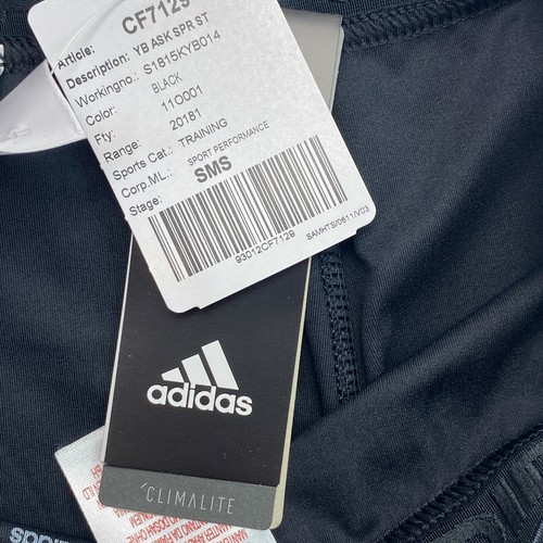 Adidas Climalite Boys Black Tech Fit Compression Shorts Size 11 -12 Years - Picture 5 of 8