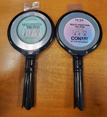 2 Pack: Conair Multi Position & Trip-Pod 1X & 5X Mirror (9491-F4A)