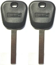 2 Pack - NEW 2010-2024 GMC Logo B119-PT Transponder Chip Keys 5927933 23286589