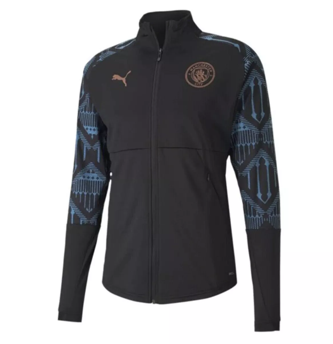 🔥Puma Manchester City Stadium Jacket 758033-10 BLACK Mens Size Small NWT $90.00