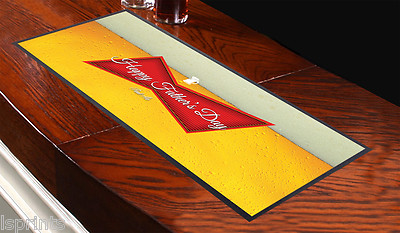 FATHERS DAY RED LABEL BEER BAR RUNNER GREAT GIFT IDEA L&S PRINTS DAD PRESENT