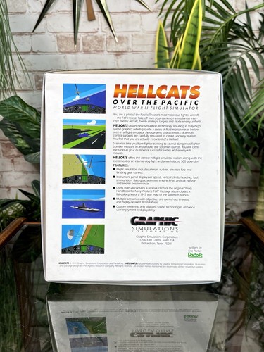 Mac HELLCATS OVER THE PACIFIC WWII Flight Simulator Apple Macintosh Game 1991 - Picture 4 of 19