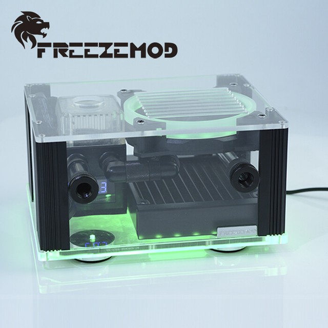 Laptop External Water Cooling Reservoir Pump Combo Set 120MM 12V 1/4 G