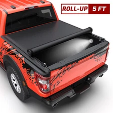 5FT Soft Roll Up Tonneau Cover For 2024 2025 Toyota Tacoma Truck Bed Waterproof