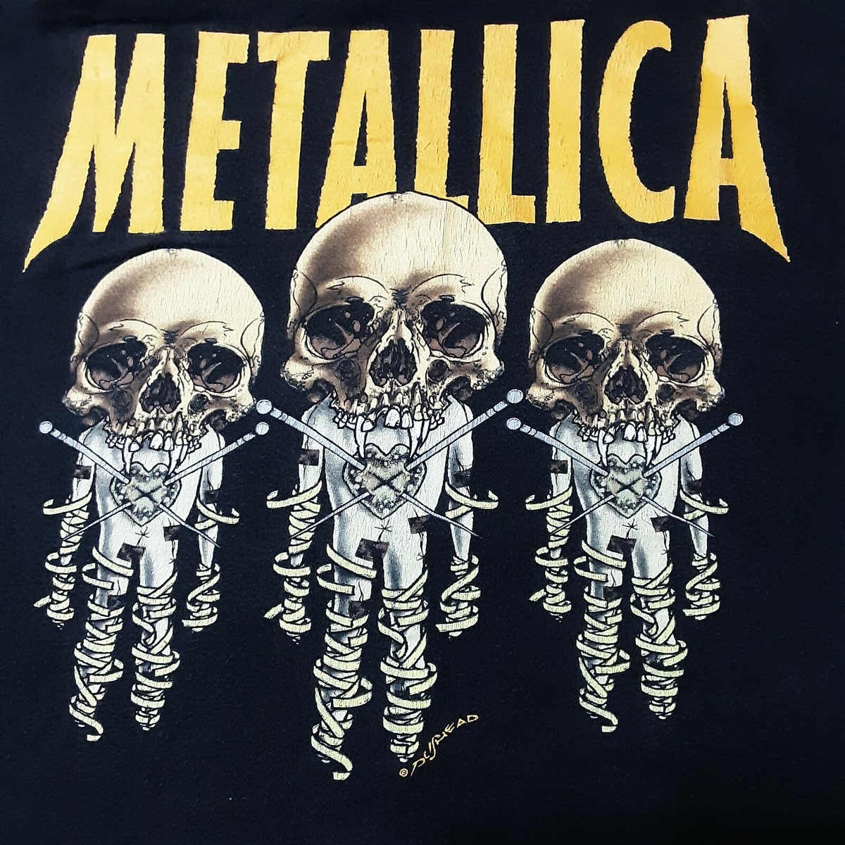 Vintage Giant Metallica T-Shirt 1997 Tour Concert Pushead Fixxxer