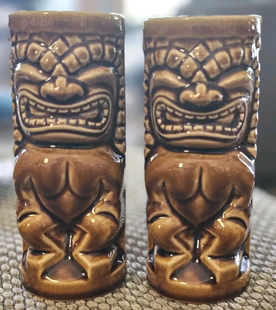 ヴィンテージORCHIDS OF HAWAII 陶器製スカル２点セット Vintage Orchids of Hawaii R 71 Tiki Ceramic Bar Ware Made in