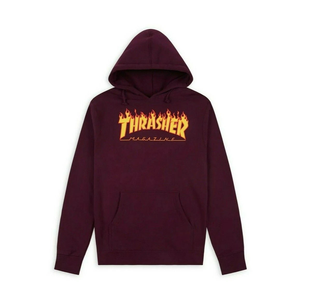 Thrasher hoodie top flame on sleeve