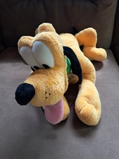 Disney Store Pluto Plush Dog 15" Plush With  If Found Return To Mickey  Tag