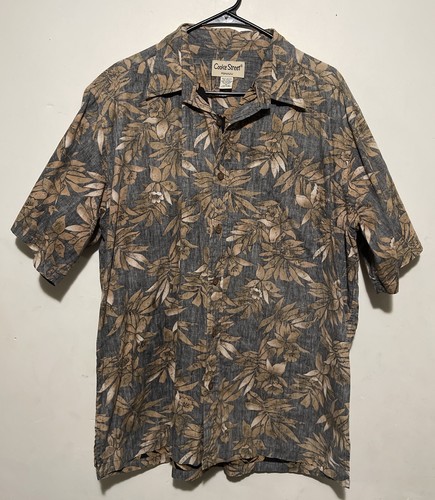 Cooke Street Hawaiihemd mit Reverse-Print und Knopfleiste XL Made in USA