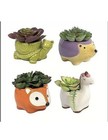 Cute little table top Ceramic Animal Planters,unicorn,fox,turtle,hedgehog