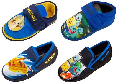 Jungen Pokemon GO Hausschuhe Pikachu Bulbasaur Charmander Squirtle Pantoletten Kindergröße 