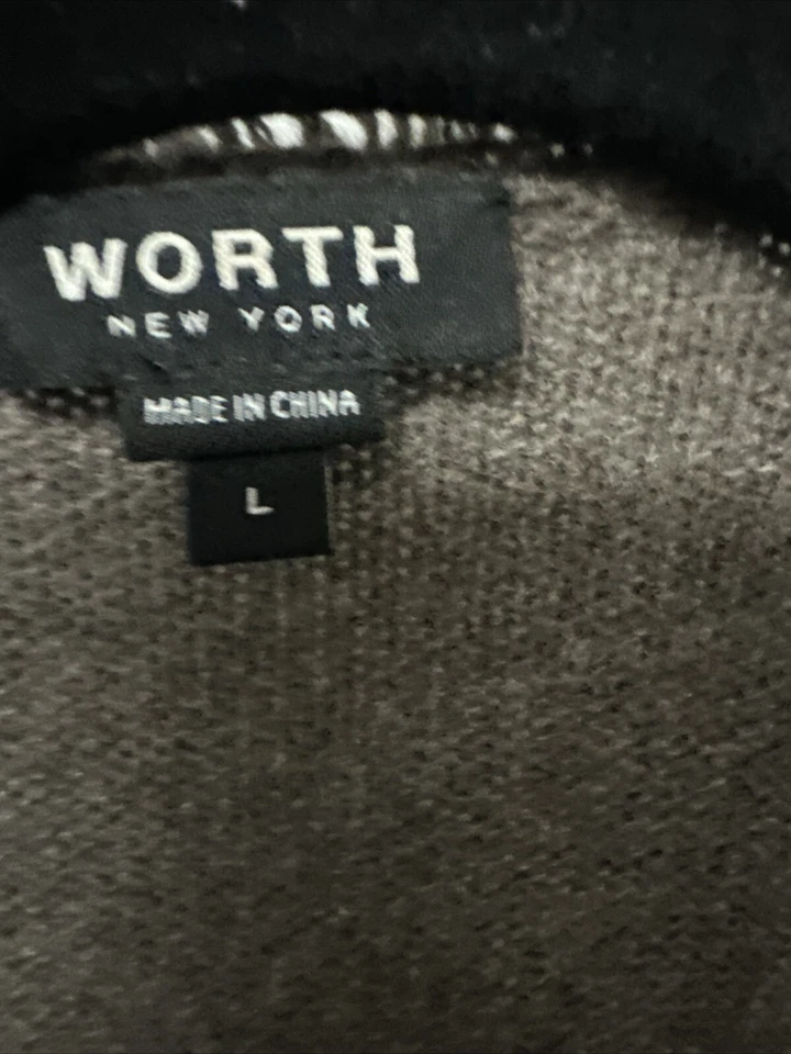 Cárdigan largo de lana de cachemir Worth New York para mujer talla L marrón Foto 4 de 4