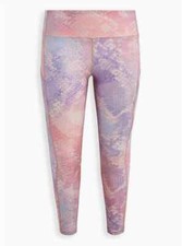 Torrid Full Length Leggings Performance Core Purple Shine 3 3x 22 24 A66446