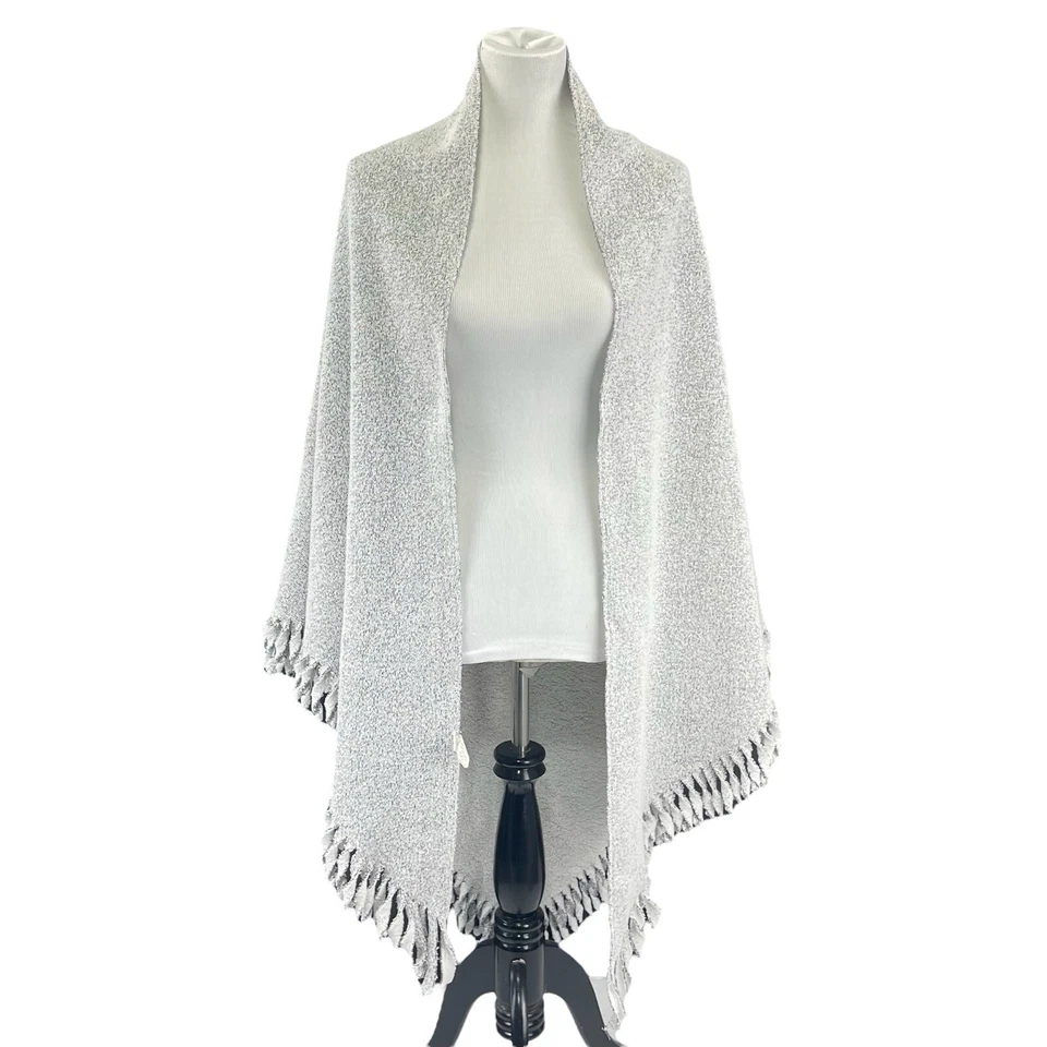 De colección Jerez Nikka Envoltura Sherpa Vellón Forrado Gris Suave Diseñador ¡Noches de Verano! Foto 4 de 4