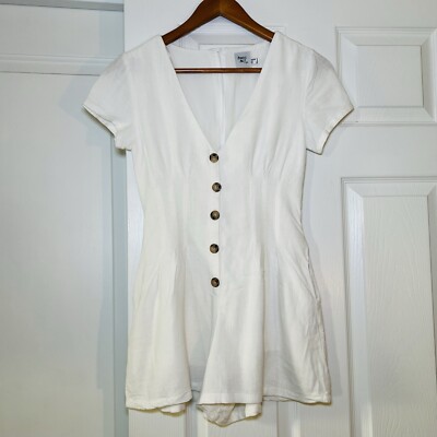 strapless open back dress The Love Galore Romper White