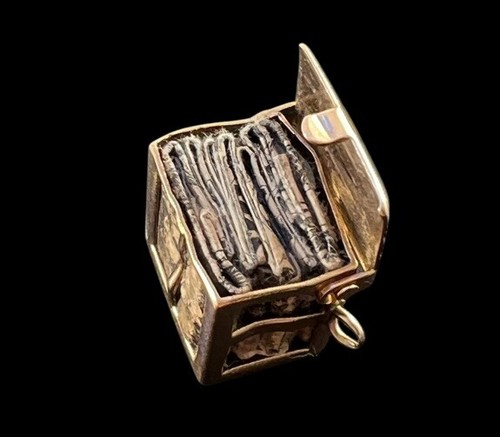 14K Gold VNT. Mad Money Charm Folded 1 Dollar Bill Silver Certificate, FREE SHIP - Picture 4 of 5