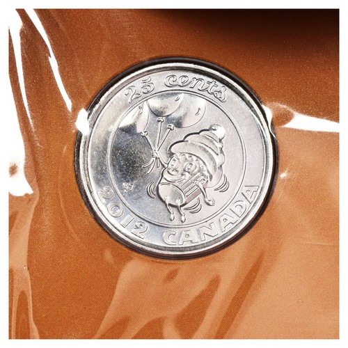 Canada Série 6 pièces 2012 Joyeux anniversaire 25 cents dessinée par Gary Taxali - Imagen 3 de 3