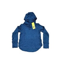 Girls' Cozy Long Sleeve Hooded Pullover - All in Motion Blue S