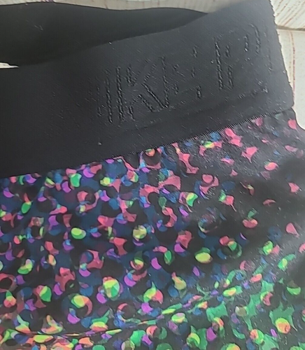Nike Pro Hypercool Compression Leggings Women's Size Large Black Green Purple - Picture 5 of 7