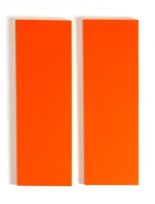 G10 SAFETY ORANGE 1/8 .125 x 6 x 2 (2) KNIFE / GUN HANDLE SCALE MATERIAL G-10 