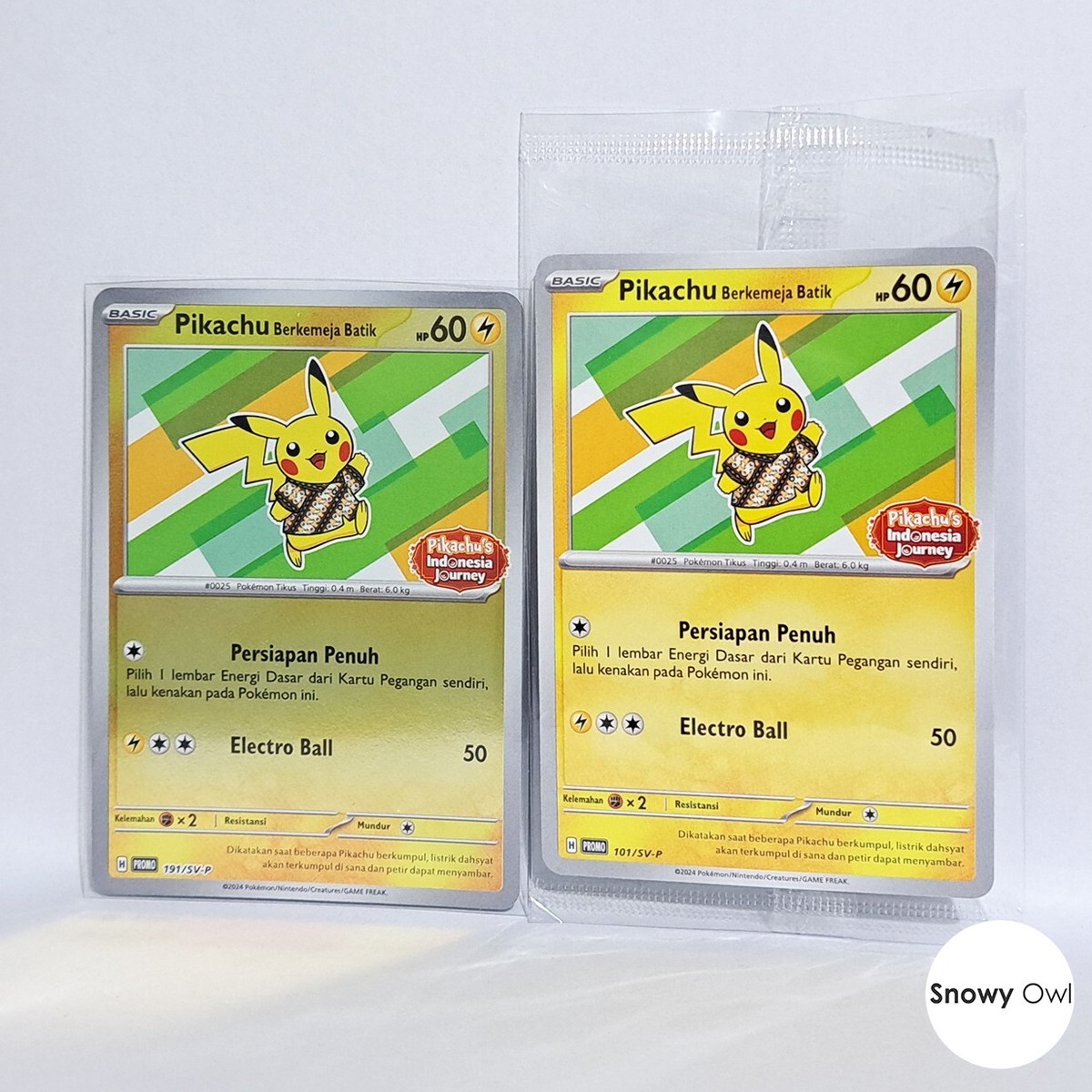 Pikachu Berkemeja Batik 191/SV-P & 101/SV-P Promo Set Pokemon