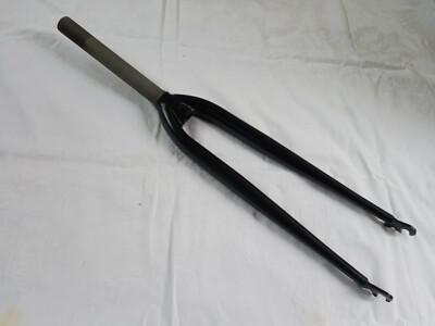 Neu 24'''' schwarz Tourenrad Rennrad Stahl STARRE GABELN 1'''' Gewinde x 148 mm Vorbau