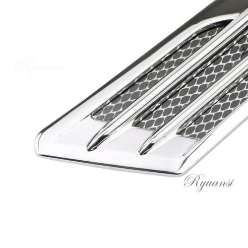 Chrome Car Bonnet Air Flow Intake Side Fender Vent Moulding Trim Decals Sticker - Bild 4 von 5