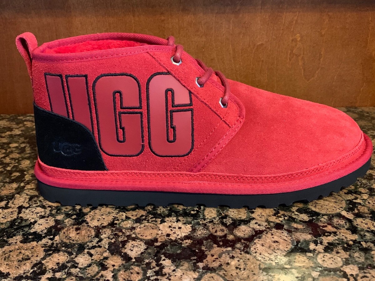 New! Mens UGG NEUMEL GRAPHIC OUTLINE SUEDE LEATHER BOOTS 