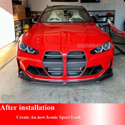 PARRILLA NARIZ DELANTERA DE FIBRA DE CARBONO SECA PARA 2021-2024 BMW M3 G80 M4 G82 G83 - Imagen 7 de 13
