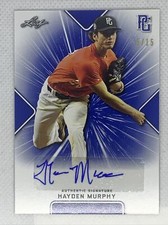 2021 LEAF PERFECT GAME BLUE HAYDEN MURPHY PAPER RC AUTO # 5/15