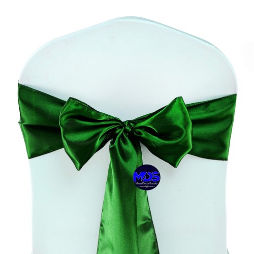 MDS Pack of 25 PCS Satin Chair Sashes Charmeuse Sateen Dining Chair Bows Ribb... - Picture 2 of 7