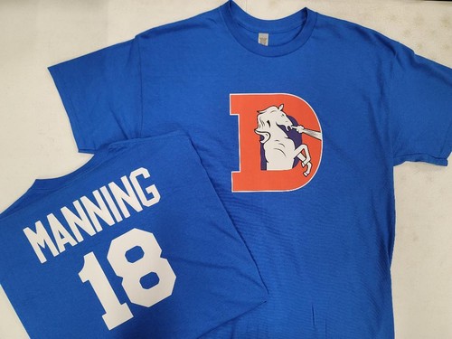 30822 Herren DENVER BRONCOS Russell Wilson Elway Manning SHIRT ROYAL ORANGE Neu - Bild 23 von 23