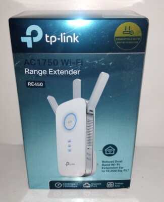 TP-LINK AC1750 Wi-Fi Dual Band Range Extender RE450 Gigabit Tested WORKING