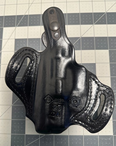 Aker® Leather 168 FlatSider™ XR12 RH Black OWB Belt Holster, SPRINGFIELD XD 4" - Picture 14 of 19