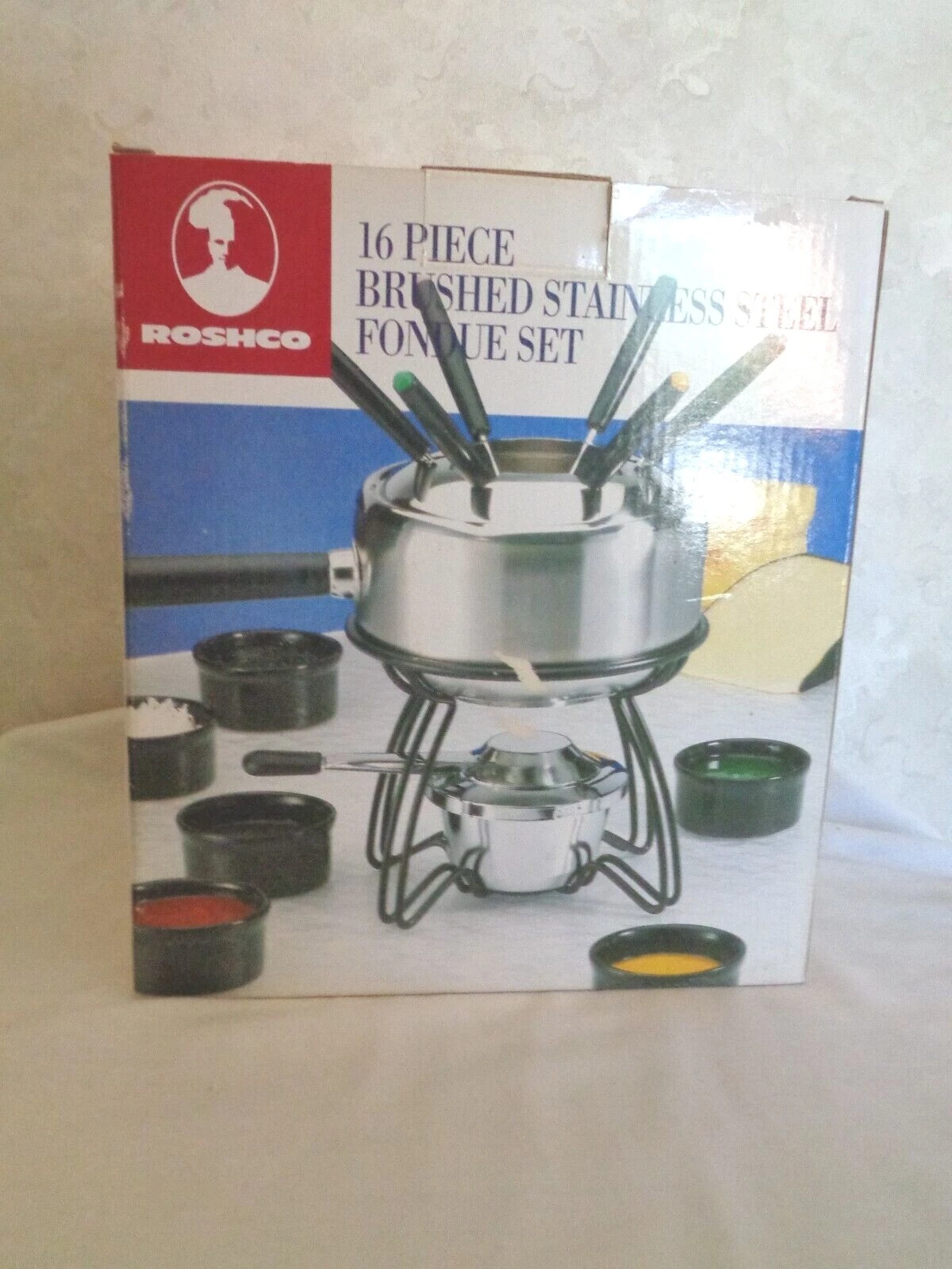 Roshco Fondue Set Brushed 16 Pc. Stainless Steel UPC:015388589269 (#5721)