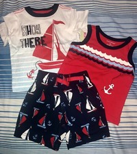 NWT BABY BOYS 3 PC SET SHIRT, TANK  SHORTS SZ 12 MONTHS