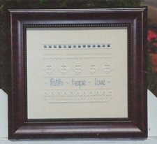 Stars Hearts & Friends Faith Hope Love Hardanger Cross Stitch Numbered Limited