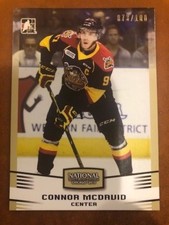 Gold #/100 Connor McDavid 2015 National Chicago Show Leaf In the Game Card