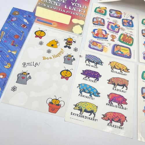 Vintage Scrapbooking Stickers HALLMARK Animals Pigs Hearts School Horses - Picture 2 of 7